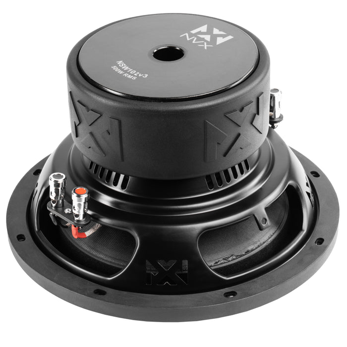 NSW102 Version 3 (NSW102v3) 1000W Peak (500W RMS) N-Series v3 10" Dual 2-Ohm Subwoofer