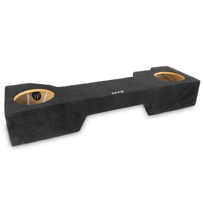 Custom Fit Dual 12" Sealed Up Firing Empty Subwoofer Enclosure for 2014-2018 Chevrolet Silverado and GMC Sierra Double Cab Trucks | VE-GM-SLVDCG3-D12S