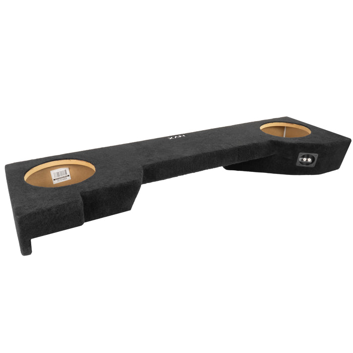 Custom Fit Dual 12" Sealed Up Firing Empty Subwoofer Enclosure for 2014-2018 Chevrolet Silverado and GMC Sierra Double Cab Trucks | VE-GM-SLVDCG3-D12S