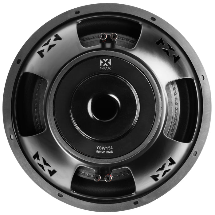 YSW154 1600W Peak (800W RMS) Y-Series 15" Dual 4-Ohm Subwoofer