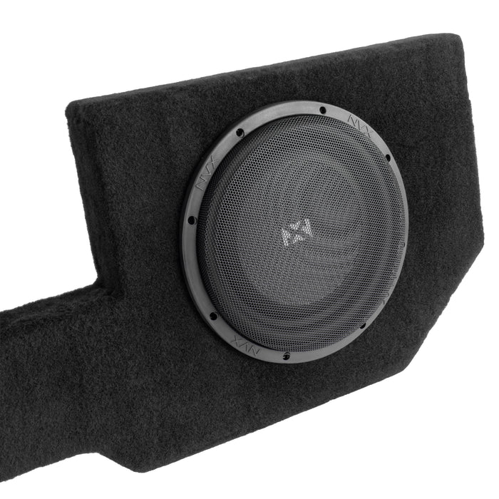 LVE-DOD-RAMQCCG3-D10S Custom Fit 700W RMS Dual 10" Sealed Loaded Subwoofer Enclosure for 2002-2018 Ram Quad and Crew Cab Trucks