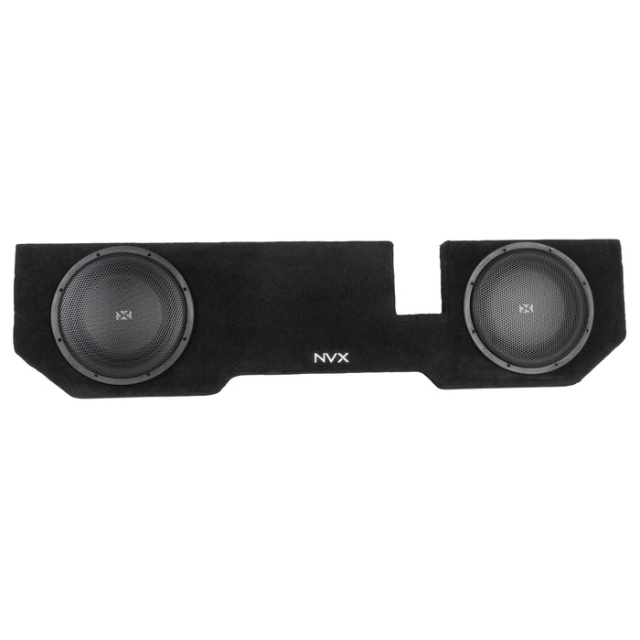 LVE-DOD-RAMQCCG3-D12S Custom Fit 800W RMS Dual 12" Sealed Loaded Subwoofer Enclosure for 2002-2018 Ram Quad and Crew Cab Trucks