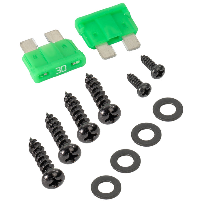 NPKG212 1000W Peak (500W RMS) Loaded Dual 12" Subwoofer with Slot Ported Enclosure and Monoblock Amplifier with Remote Bass Knob and Amplifier Wiring Kit