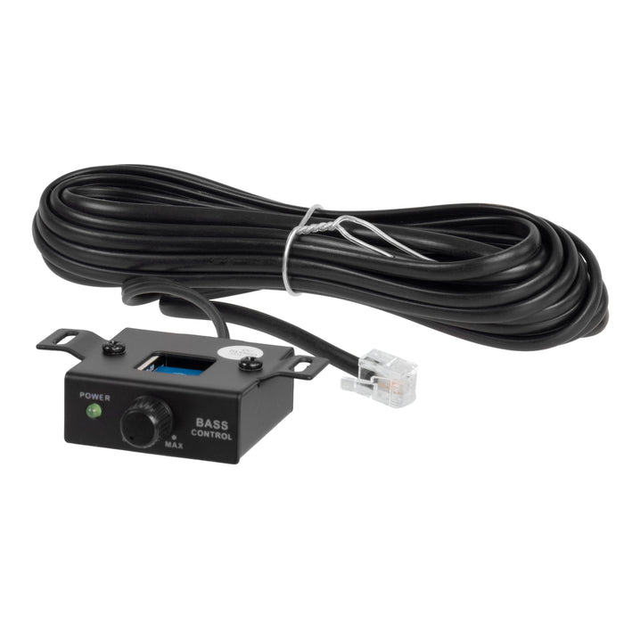 QB10SPA 1200W Peak (350W RMS) Single 10" Amplified Ported Loaded Subwoofer Enclosure with Remote Bass Knob and Amplifier Wiring Kit