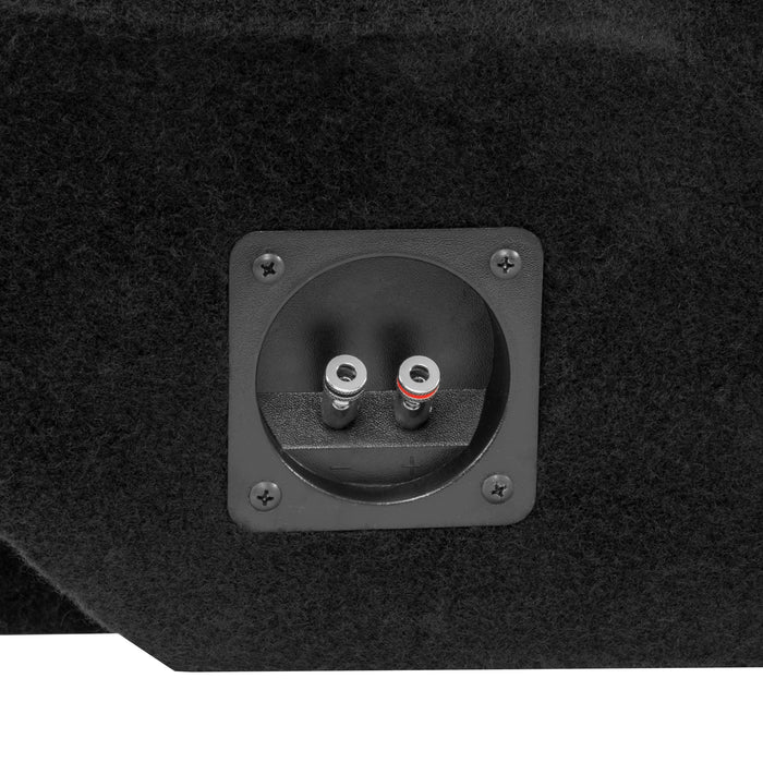 Custom Fit Single 10" Sealed Empty Subwoofer Enclosure for 2002-2018 Ram Quad and Crew Cab Trucks | VE-DOD-RAMQCCG3-S10S