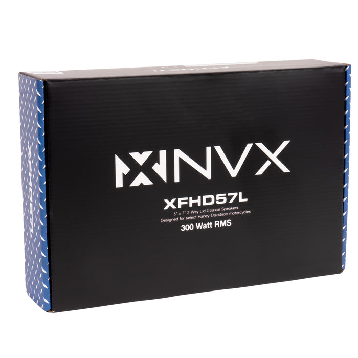 XFHD57L 600W Peak (300W RMS) 5x7" XF-Series 2-Ohm OEM Saddlebag Lid Speakers for Select 1998-up Harley Davidson Motorcycles