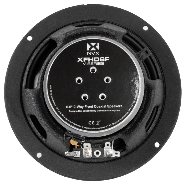 XFHD6F 600W Peak (300W RMS) 6.5" XF-Series 2-Ohm Front Fairing Speakers for Select 2014-up Harley-Davidson Touring Model Motorcycles