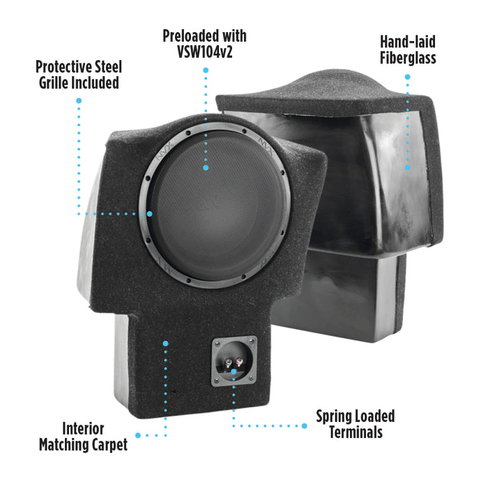 2017-2023 GMC Acadia - Custom 500W RMS 10" Loaded Subwoofer Enclosure | NVX BE-GMCACA-G2